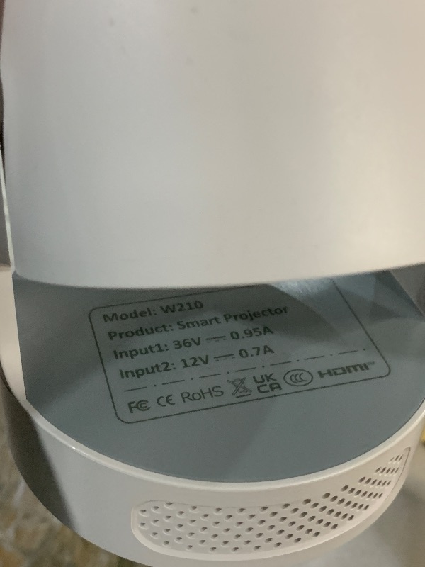 Photo 1 of [Built-in Apps & 2026 Upgraded] Mini Projector with WiFi 6 and Bluetooth 5.4 Support 4K 1080P Auto Keystone 180° Rotatable Projector Portable Compatibile with HDMI/TV Stick/Memory Stick/Laptop, White