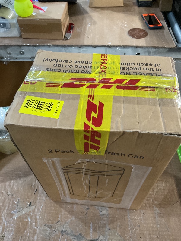 Photo 1 of ***MISSING 1 TRASHCAN***
Bathroom Trash Can with Lid, KOEYLE 2 Pack 2.2 Gallon Automatic Touchless Garbage Can, Small Motion Sensor Smart Trash Can, Slim Waterproof Trash Bin for Bedroom, Bathroom, Office, Living Room (Black)