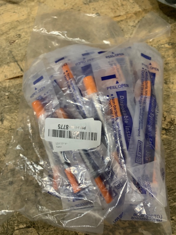 Photo 1 of 0.5ml Syringe, Lab Supplies Syringes 30G 5/16 Inch, Individually Wrapped, Pack of 25