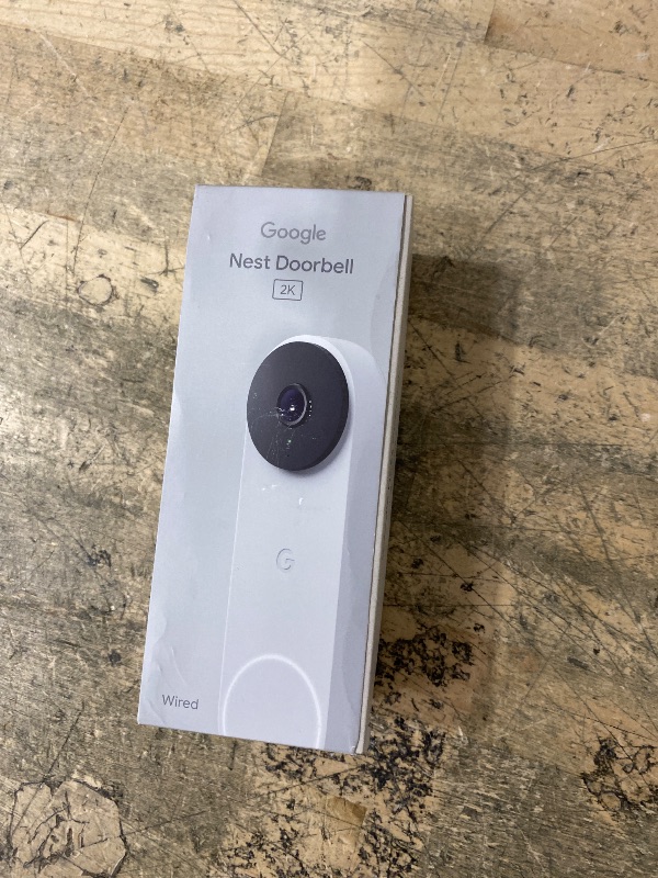 Photo 1 of ****FOR PARTS ONLY/ NON-FUNCTIONAL***** Google Nest Doorbell (Wired, 3rd Gen) - 2K Video and Gemini, Live View, Night Vision, 2-Way Audio - Works with Google Home - 2025 Model - Snow