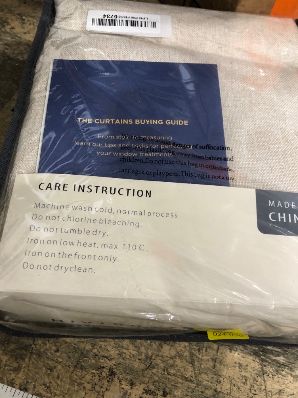 Photo 1 of 100% Blackout Shield Linen Blackout Curtains for Bedroom 96 Inches Long, Back Tab/Rod Pocket Living Room Drapes, Thermal Insulated Blackout Curtains 2 Panels Set, 50" W x 96" L,Cream