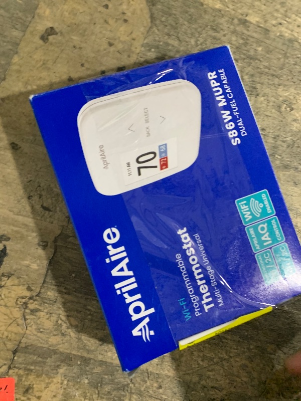 Photo 1 of AprilAire S86WMUPR Wi-Fi Programmable Thermostat, Multi-Stage Universal with IAQ Control, 2H/2C Heat/Cool Stages or 4H/2C Heat Pump Stages