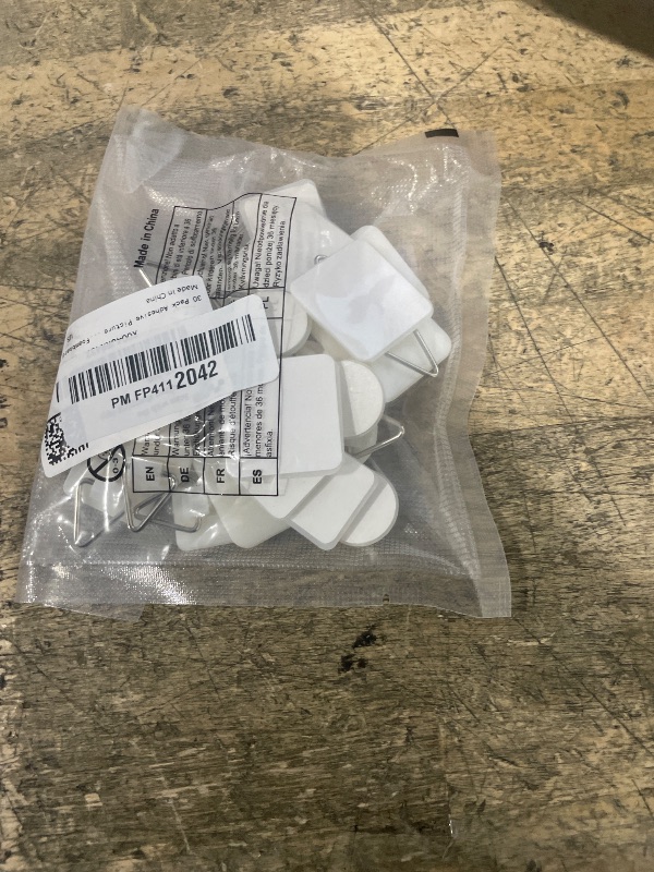 Photo 1 of 30 Pack Adhesive Picture Hanger Picture Hanging Hooks Without Nails Invisible Adhesive Wall Hangers Plastic Sticky Picture Hangers for Photo Frame Foamboard Plate Wall Art Decor