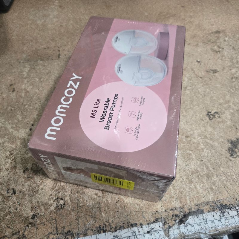Photo 1 of **FACTORY SEALED** Momcozy M5 Lite Hands-Free Wearable Breast Pump, DoubleFit Flange for Baby-Like Comfort, 3 Modes & 9 Suction Levels, No Flange Insert or Hard Carry Case, 24mm, 2-Pack, Cozy Red