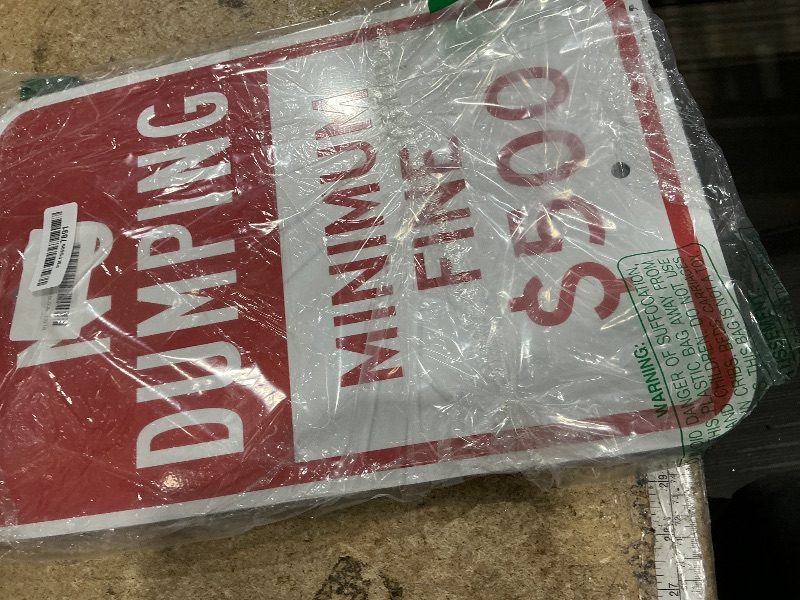 Photo 1 of "No Dumping - Minimum Fine $500" Sign By SmartSign | 12" x 18" Aluminum