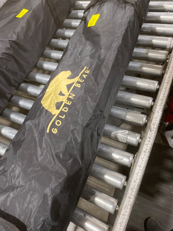 Photo 1 of  10x10 Pop Up Canopy with 1 Side Wall - Beach Tent with One Push Setup - Outdoor Sun Shade for Events, Parties, Camping - Gazebo with STO-N-Go Cover Bag (Black) golden bear 