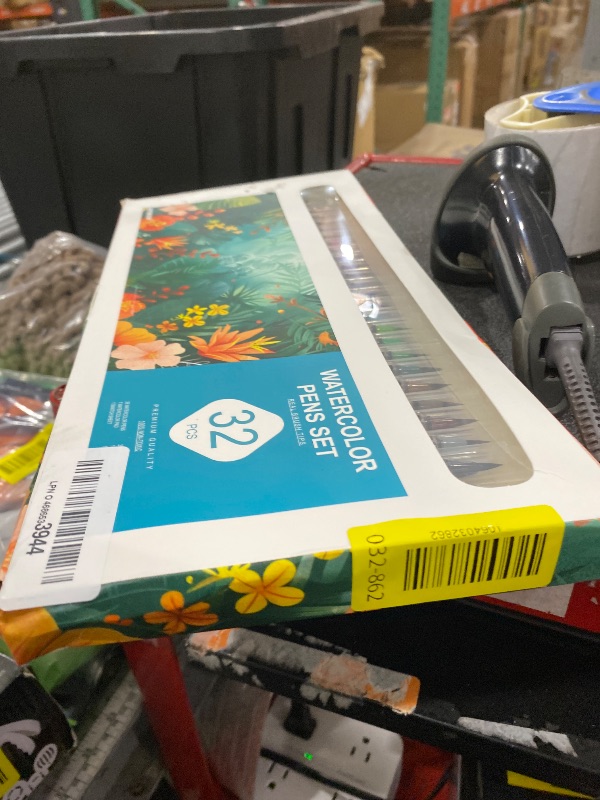 Photo 1 of 32 Watercolor Pens Set Includes 26 Vivid Colors, Real Brush Tips Paint Markers Set with 2 Blender Pens, Watercolor Pad and Coloring Pad, Art Supplies Gifts for Beginners Young Artists and Adults