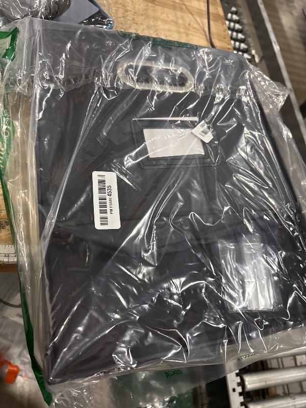 Photo 1 of 2 Pack File Storage Organizer Box, Portable Filing With Lid, Fit for Letter/Legal Folder Storage, Black (Leather)