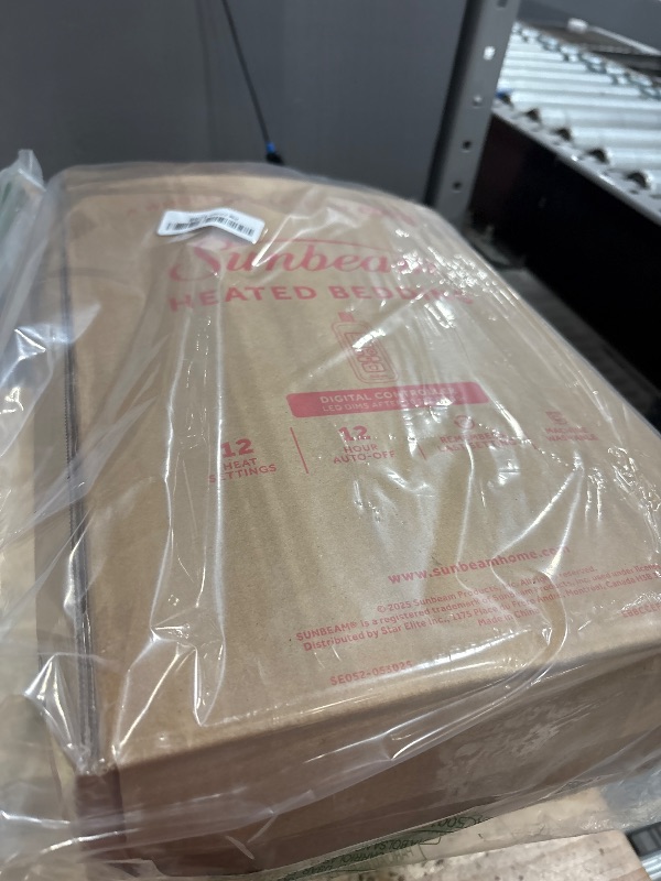 Photo 1 of (Blanket only) Sunbeam Royal Ultra Fleece Heated Electric Blanket King Size, 90" x 100", 12 Heat Settings, 12-Hour Auto Shut-Off, Machine Washable, Pebble Beige