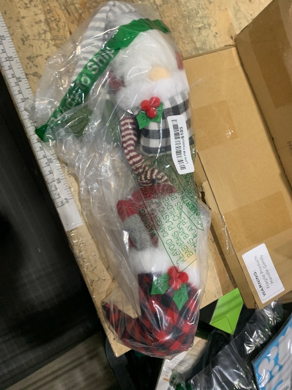 View 2 of ***MISSING GREEN GNOME*** Teeker 3Pcs Christmas Gnomes Plush - Xmas Gnomes Santa Scandinavian Tomte Ornaments - Buffalo Check Plaid Christmas Doll - Xmas Decorations for Home, Office, Indoor for Women, Gnomes Lovers