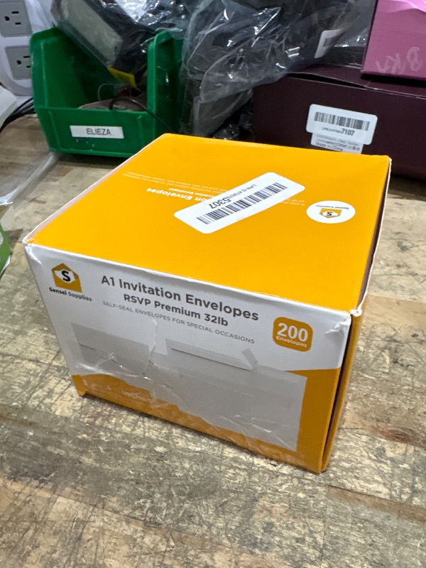 Photo 1 of 200 3 ? x 5 ? White RSVP Small Envelopes - A1 - For Weddings Response Cards, Baby Showers, Thank You Notes, Photos and any 3” x 5” inserts - W/Peel, Press & Self Seal - Square Flap