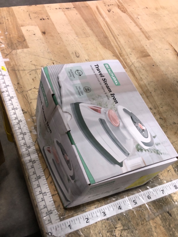 Photo 1 of **FACTORY SEALED** BEAUTURAL Mini Travel Steam Iron for Clothes with Dual Voltage, Temperature Control, Non-Stick Soleplate and Cord Storage, Ideal for Sewing, Quilting and Handcraft