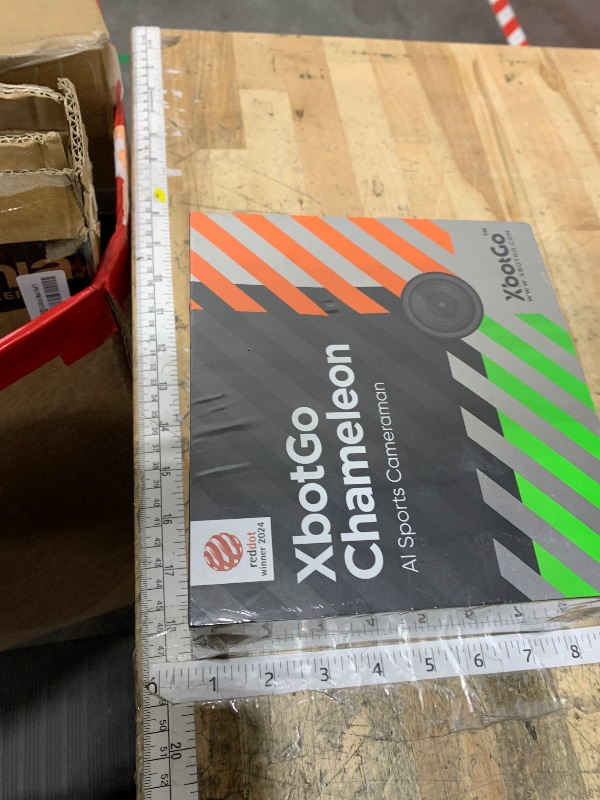 Photo 1 of **FACTORY SEALED** XbotGo Chameleon AI Auto Sports Action Camera - 4K 60FPS Soccer Camera and Basketball Tracking Camera for Team Sports, Live Streaming, No Subscription, Works with iOS & Android (Lemon Green)