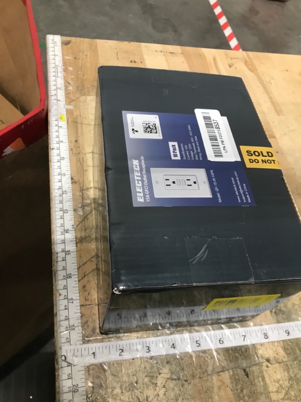 Photo 1 of **FACTORY SEALED** ELECTECK 10 Pack GFCI Outlets 15 Amp, Non-Tamper Resistant, Decor GFI Receptacles with LED Indicator, Ground Fault Circuit Interrupter, Wallplate Included, ETL Listed, White