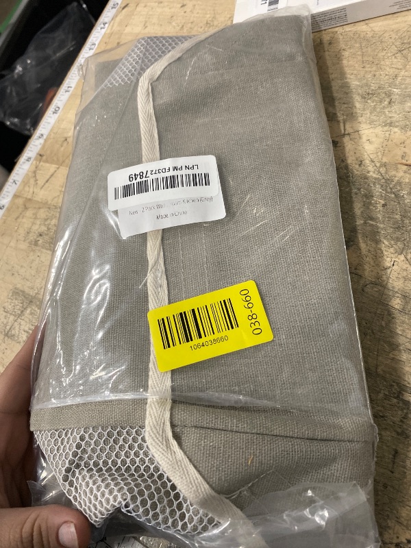 Photo 1 of **MISSING 1 BAG & OTHER ASSEMBLY PIECES*** SMALIGOLA 2 Pack Wall Hanging Storage Bag, Hanging Organizer Bag with Sticky Hook, Wall Organizer for Dormitory Bathroom Bedroom Kitchen (Grey)