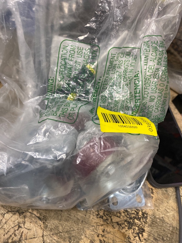 Photo 1 of 2 Inch Caster Wheels, Casters Set of 4, ASHGOOB Red Polyurethane (PU) Casters with Brake Heavy Duty, Industrial Locking Swivel Top Plate Castor Wheels for Workbench/Furniture/Cart