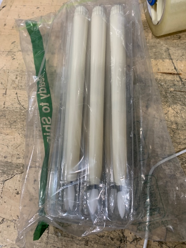 Photo 1 of *MISSING REMOTES* Homemory 11 inches Waxy Flameless Taper Candles with Remote Timer Dimmer, 6 Pcs Battery Operated Taper Candles with Flickering Flame, Ivory LED Candlesticks for Wedding, Christmas Indoor Decoration