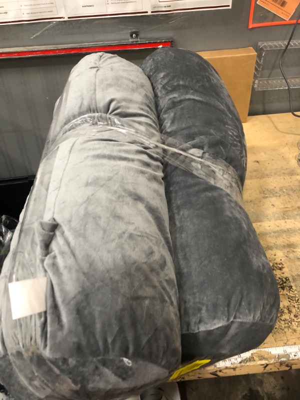 Photo 1 of 1 MIDDLE ONE Body Pillow, Memory Foam Body Pillows for Adults Sleeping, Decorative Bolster Pillow for Bed & Couch, Long Cylinder Tube Round Pillow, 24x7.87 Inches, Set of 2 (Light Grey)