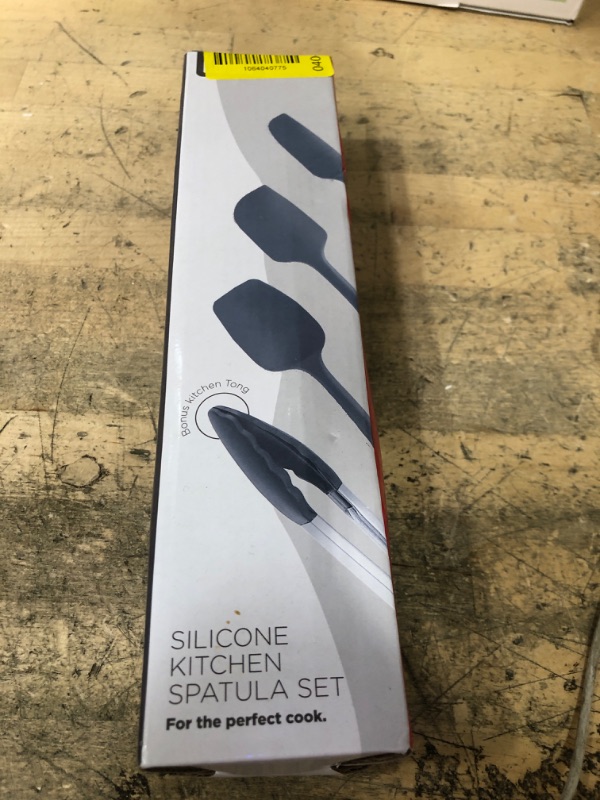 Photo 1 of **Only 3** Kaluns Silicone Spatula Set, 4 Rubber Spatulas 600°F Heat Resistant, Nonstick Seamless Design with Stainless Steel Core, Dishwasher Safe, BPA free, Bonus Tongs Included