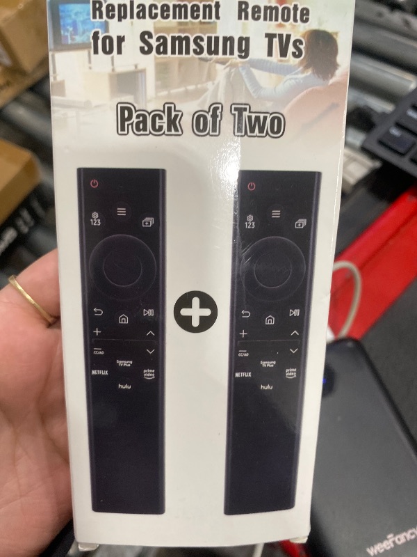 Photo 1 of (Pack of 2) Remote Control for All Samsung Smart TVs. Replacement for All 2016-2025 Samsung TV Remotes. No Voice Control. 1-Year Full Warranty.