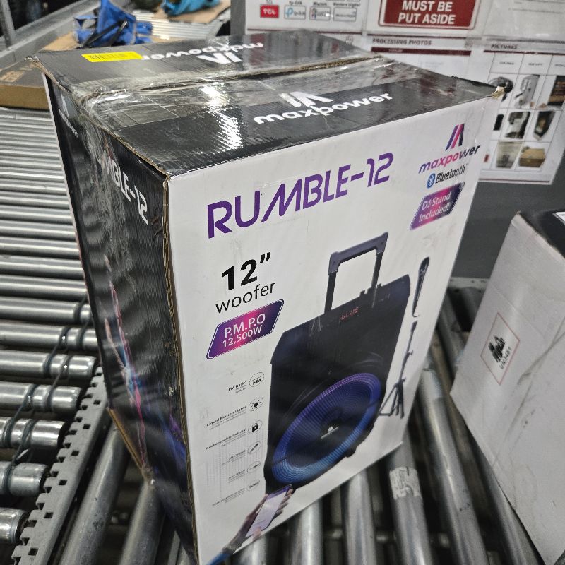 Photo 1 of ***USED*** Max Power Rumble 12" Woofer Bluetooth Trolley Speaker