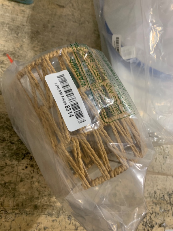 Photo 1 of 1 Pack Clip-On Chandelier Lamp Shade, Rattan Lamp Shade Small, Boho Woven Cylinder Mini Lamp Shades, Clip-on Candelabra Bulb LampShades,?Fit Bulbs Diameter Max 1.77inch, Length Max 3.82inch?