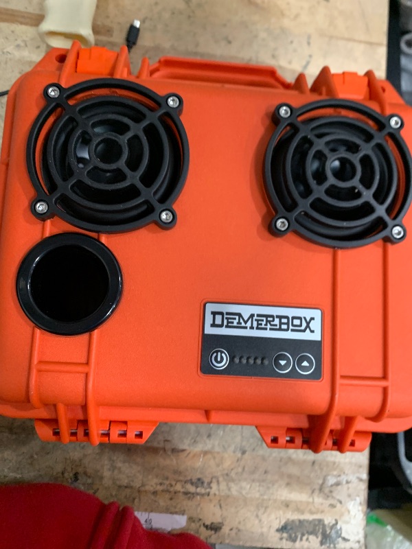 Photo 3 of DemerBox: Waterproof, Portable, and Rugged Outdoor Bluetooth Speakers. Loud Sound, Deep Bass, 40+ hr Battery Life, Dry Box + USB Charging, Multi-Pairing Party Mode. Built to Last
