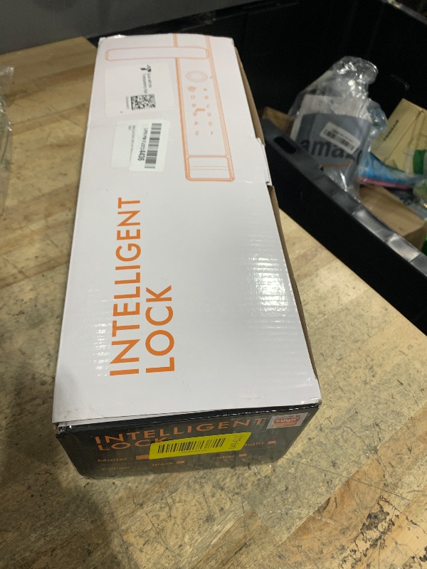 Photo 1 of Sliding Door Smart Lock, Sliding Glass Door Lock with Fingerprint, JNZCH Smart Mortise Lock with App Control, IC Card, Keys, Anti-Peep Touchscreen, Perfect for Patio, Home (Black)