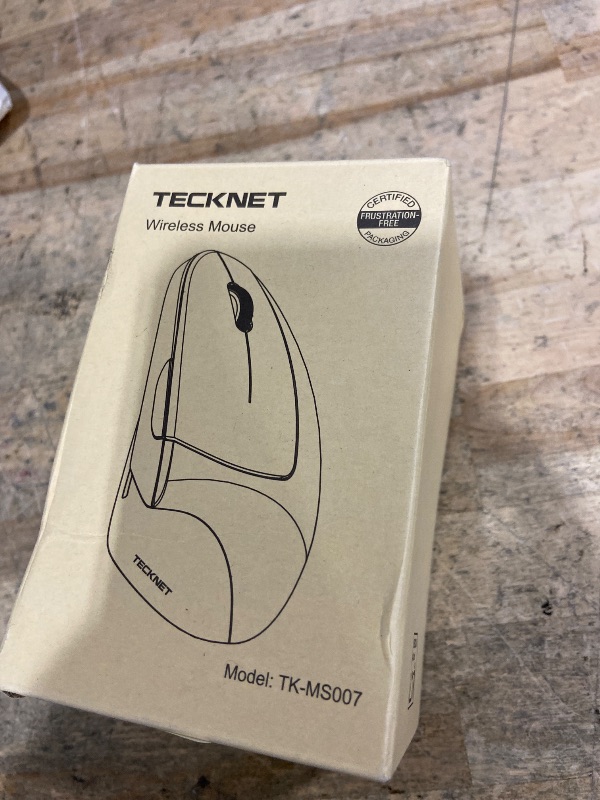 Photo 1 of ***MISSING USB DONGLE*** TECKNET Ergonomic Mouse, Wireless Bluetooth Vertical Mouse, 4800 DPI Optical Tracking, 6 Adjustable DPI, Quiet Clicks, 2.4GHz with USB A Receiver, 12 Months Battery, 6 Buttons, Wide Compatibility