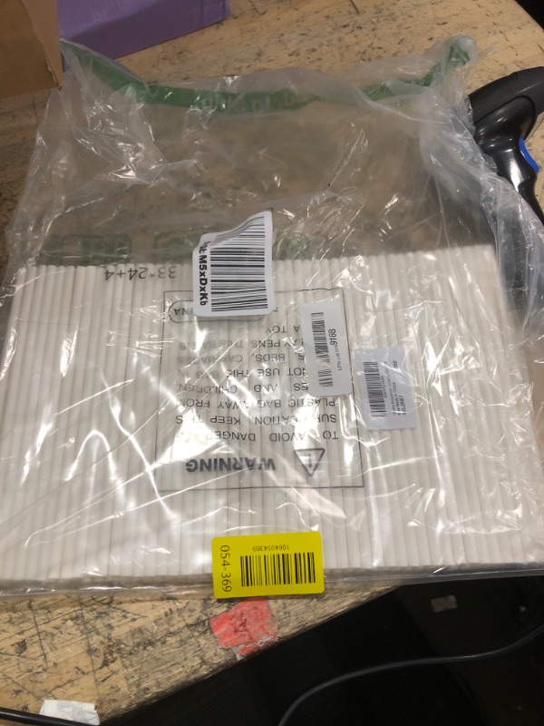 Photo 1 of 100 Pack Paper Straws White Biodegradable co-Friendly Drinking Bulk for Party Supplies, Bridal/Baby Shower, Birthday, Mixed Drinks, Weddings, Restaurant, Food Service, Drink Stirrer