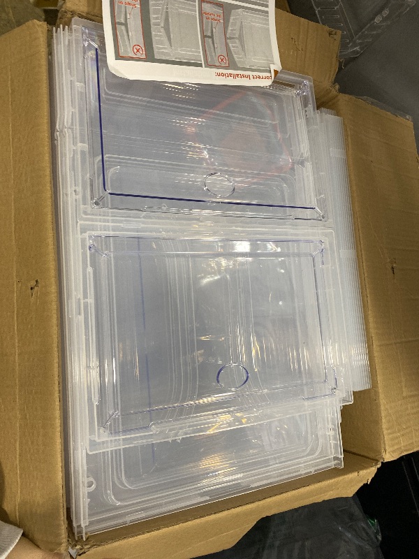 Photo 1 of 7 code Large Clear Shoe Boxes Organizer?Thicker Material? Stronger Shoe Box with Magnetic Door, Stackable Shoe Storage Box for Closet, Foldable Space-Saving Storage Bins Shoe Cabinet, White 9 Pack