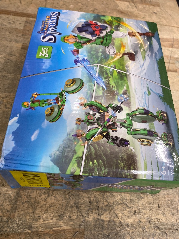 Photo 1 of 3 in 1 BOTW Building Set, Transforms to 3 Different Figures- from Link Holding Master Sword, to Battle Robot, to Glider Bike, Compatible with Lego (850PCS)