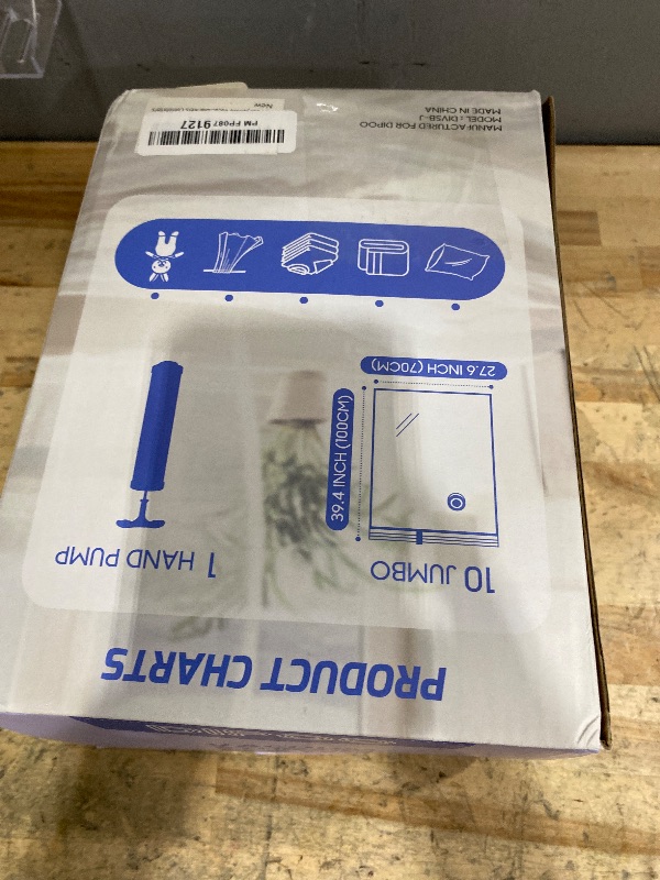 Photo 1 of 10 Pack Jumbo Vacuum Storage Bags with Hand Pump, 80% Storage Space Saving, Sturdy Leak-Free Space Saver Vacuum Seal Bags for Clothing, Vacuum Compression Bags for Travel Lugggage Blankets Comforters