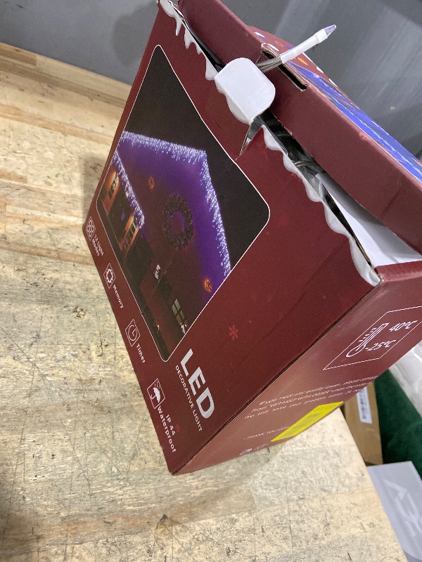 Photo 1 of 1620 LED Christmas Lights with 360Drops, 164ft 12 Modes Blue and White Outdoor String Lights with Timer Dimmable, Waterproof Hanging Twinkle Lights for Outside Holiday Wedding Party Eaves Yard Decor