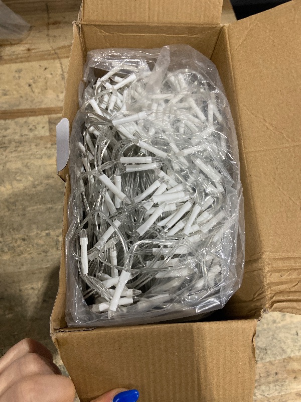 Photo 1 of 1620 LED Christmas Lights with 360Drops, 164ft 12 Modes Blue and White Outdoor String Lights with Timer Dimmable, Waterproof Hanging Twinkle Lights for Outside Holiday Wedding Party Eaves Yard Decor