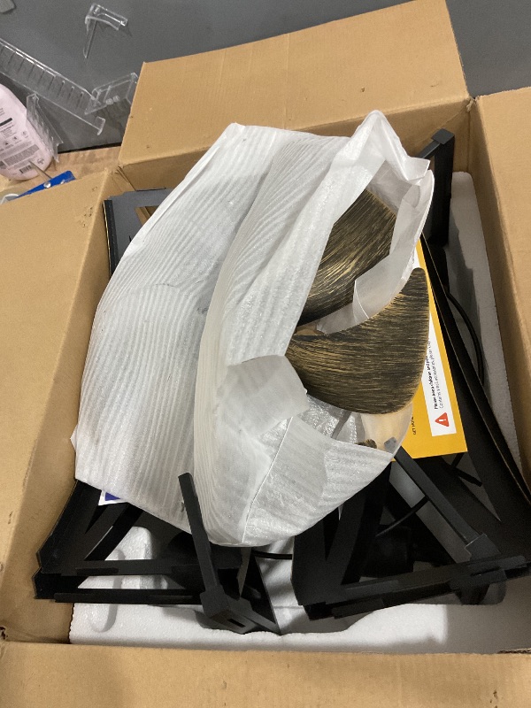 Photo 1 of ***PARTS ONLY***Passky 20" Farmhouse Flush Mount Ceiling Fans with Lights and Remote, Industrial Black Caged Low Profile Fandelier, 6 Speeds Bladeless Ceiling Fan for Bedroom, Kitchen, Living Room
