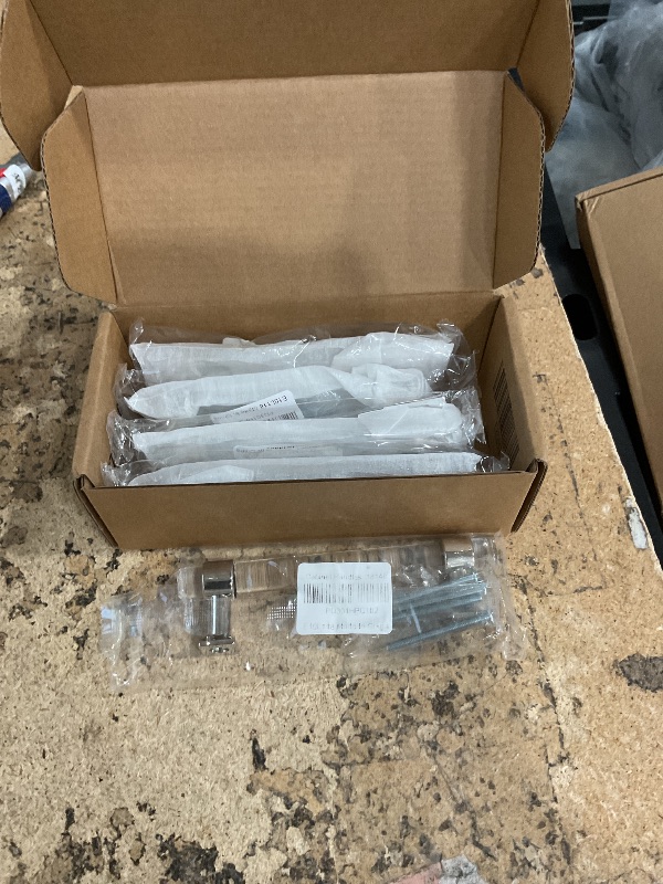 Photo 1 of (5) clear cabinet handles