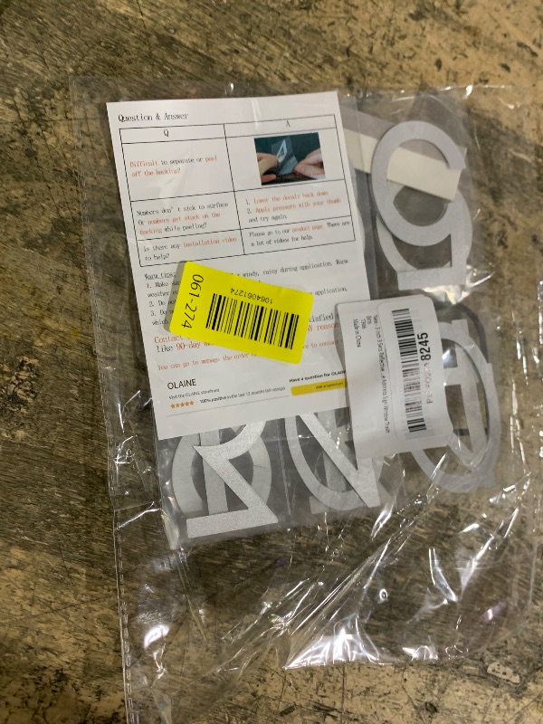 Photo 1 of 3 inch 30 Pcs Reflective Mailbox Numbers Stickers for Outside, Easy Installation with Prolonged Backing for and Pre-cut, Self Adhesive White Vinyl Address for House Address Sign Window Trash Bins
