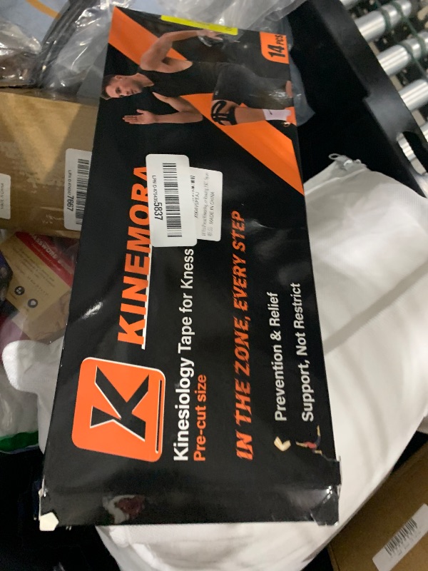 Photo 1 of 14 Pcs Precut Kinesiology Tape for Knees - Knee Support & Stability, Reduces Pressure Feel, Waterproof, Elastic Strong Adhesive Athletic Tape, Latex-Free, Breathable, for Running, HIIT, Squats