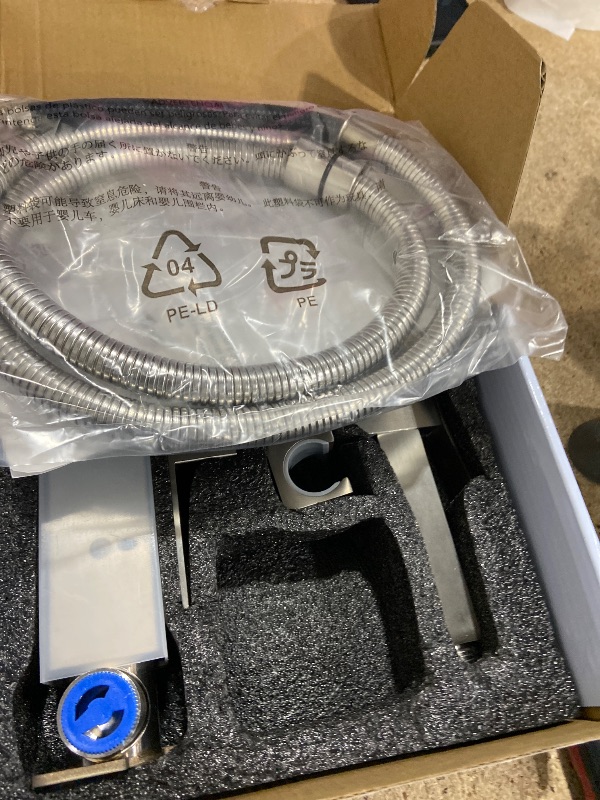 Photo 1 of *MISSING BASE* Arofa Warm Water Bidet Sprayer for Toilet with Hot and Cold Rough-in Valve, Hands-Free Handheld Jet Spray with Adjustable Water Flow, Square Toilet Sprayer with Bidet Hose for Feminine Wash