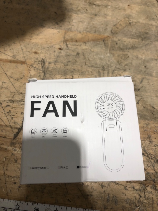 Photo 1 of ?5200mAh?Portable Handheld Turbo Fans for Travel, High-Speed Motor, Rechargeable Hand Held Fan, 5 Speed,180°Foldable, Small Personal Fan,4-IN-1 Hand/Desk/Waist/Neck Fans,Summer Beach Travel Essentials