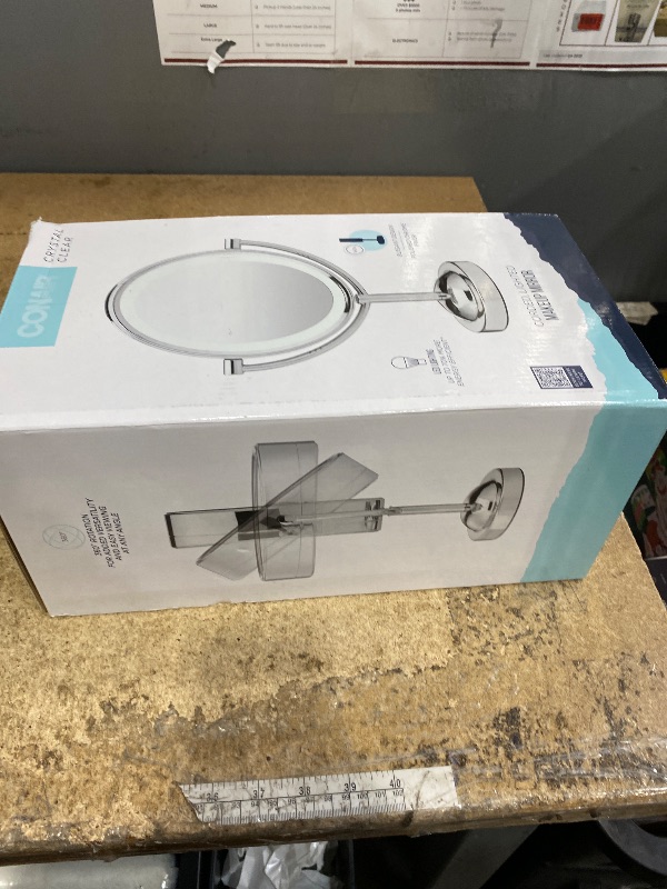 Photo 1 of ***LIGHT DOESN'T WORK*** Conair Lighted Makeup Mirror, LED Vanity Mirror, 1X/7X Magnifying Mirror, Double Sided, Corded in Polished Chrome