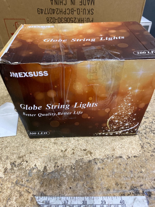 View 2 of 147ft Globe String Lights Outdoor Waterproof, 300 LED Indoor Christmas Lights Plug in with Remote, Hanging Fairy Light for Bedroom Holiday Party Patio Garden Christmas Decorations, Warm White