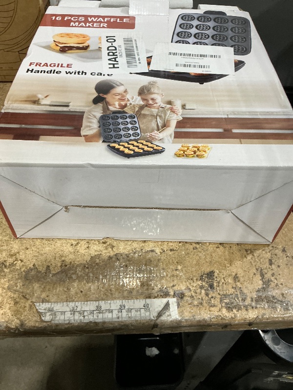 Photo 1 of 16 PCS Mini Waffle Maker Machine, Nonstick Waffles Iron Quick Heat-Up Surface, Simple & Easy Tiny Chaffle Baker for Home & Restaurants, Small Bites for Kids, Perfect for Breakfast, Desserts & Snacks