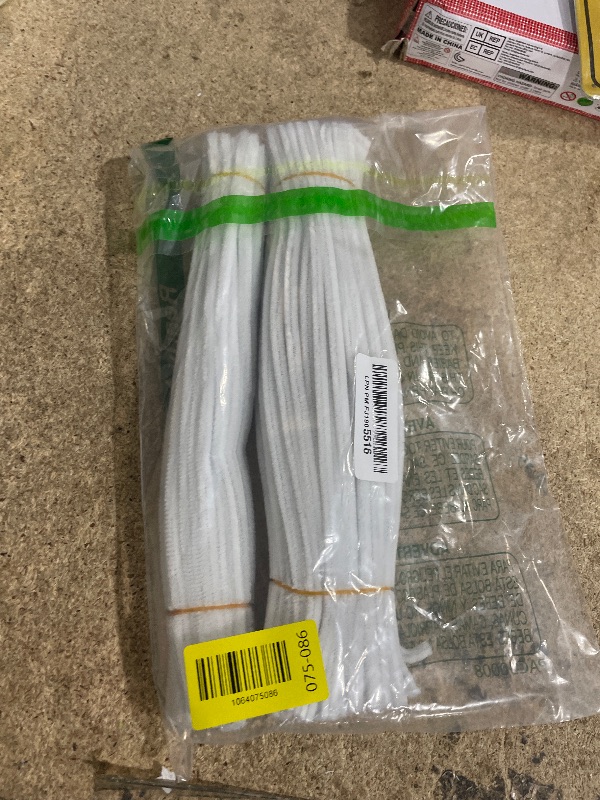 Photo 1 of 150 Pieces Christmas Pipe Cleaners Chenille Stem, White Craft Pipe Cleaners, DIY Craft, Fuzzy Sticks Pipe Cleaners Bulk for Arts and Crafts, Xmas Home Decoration