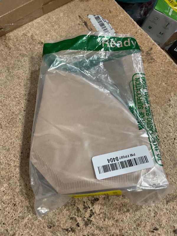 Photo 1 of 100 Count Coffee Filters #4, Premium Cone Coffee Filters 8-12 cup, Unbleached Natural Paper, Disposable Coffee Filters 4 Cone Paper for Pour Over and Drip Coffee Maker