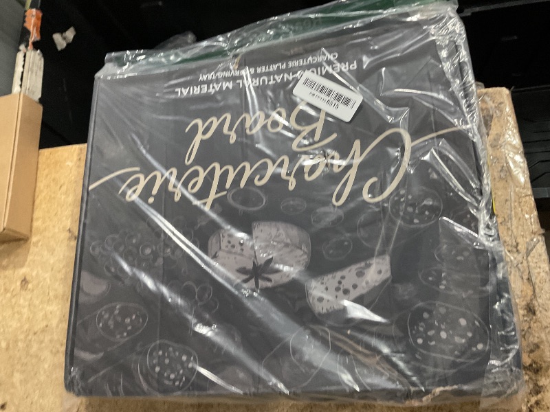 Photo 1 of 10 Pcs Christmas Tree Charcuterie Board Gift Set with Marble Wood Cutting Serving Tray Cheese Knives Fork Honey Stick Wine Stopper Flavoring Dish Kitchen Utensils Gifts for Xmas Holiday Party Favor