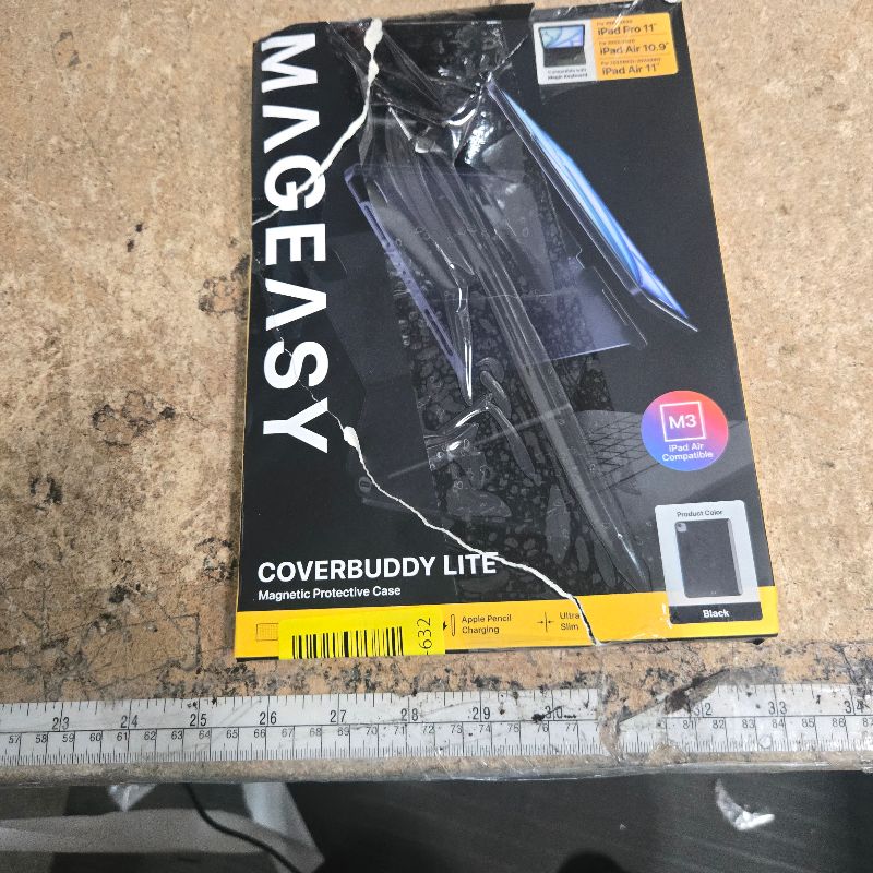 Photo 1 of **BACK COVER ONLY MISSING REST OF PIECES*** MAGEASY CoverBuddy Lite for M3/M2 iPad Air 11” (2024-2025-2025) - iPad Air Case Compatible with Magic Keyboard - Black (1.2)