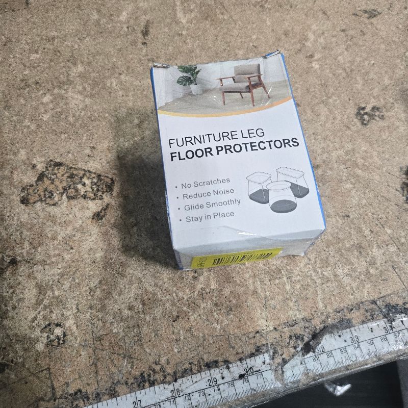 Photo 1 of 24 Pcs Chair Leg Floor Protectors Round, Silicone Felt Furniture Leg Pads Caps Covers for Hardwood Floors (Fit 15/16" to 1-5/16")