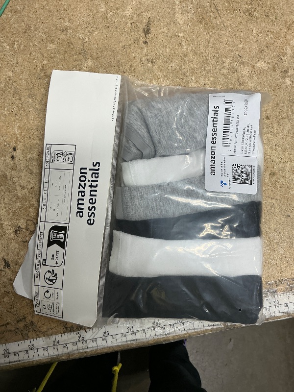 Photo 1 of Amazon Essentials Women's Cotton High Waisted Underwear, Pack of 6, Black/Grey Heather/White, Small